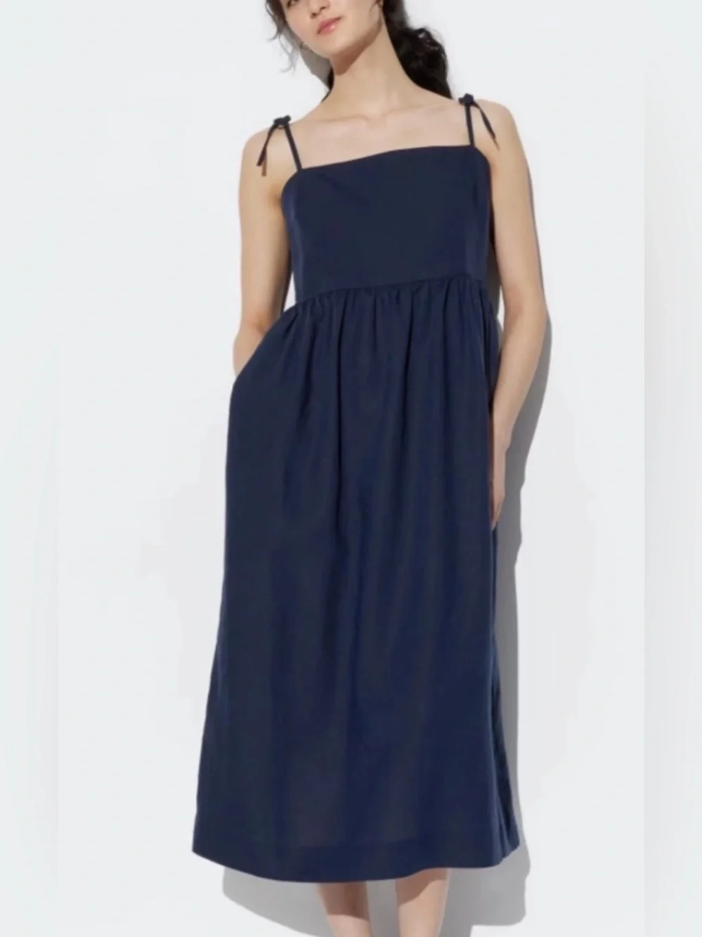 uniqlo maxi dress Uniqlo Long Floral Pretty Volume Sleeve Dress